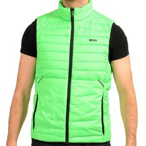 Hugo Boss "V-Thor2" Men's Full Zip Green Sleeveless Parka Vest US M IT 50